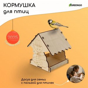 Кормушка из дерева своими руками, «Символ года Змей», 18?16?15 см, МИКС, Greengo