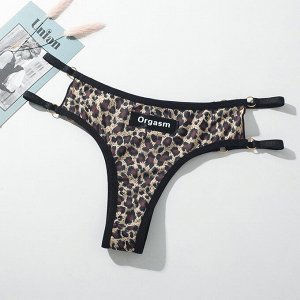 Трусы женские, стринги, с принтом,  с надписью "Orgasm"