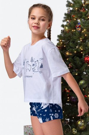 Хлопковая пижама для девочки Happyfox