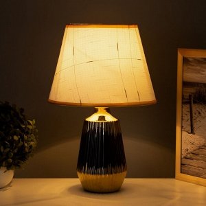 Лампа настольная «Кармен» 1x40 Вт Е14 черный/золото 24x24x40 см