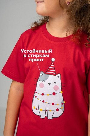 Футболка для девочки с новогодним принтом Happyfox