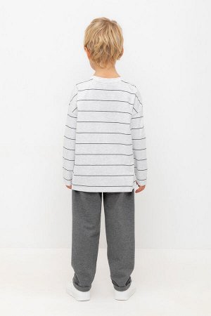 Брюки(Осень-Зима)+boys (тем.серый меланж к518)