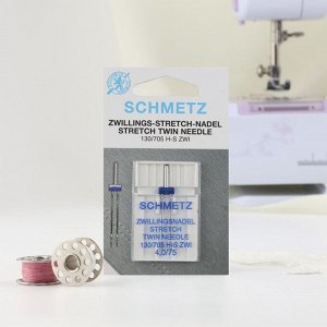 SCHMETZ Игла для бытовых швейных машин, двойная, для стрейч-ткани, №75/4