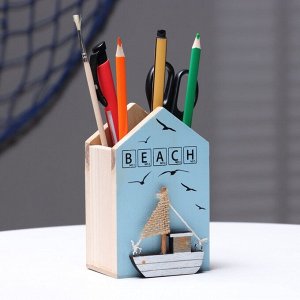 Карандашница дерево TAKE IT EASY «Пляж», 13x8x6 см
