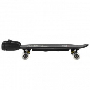 Скейтборд с эффектом дыма 68х20 см, колёса световые PU 60х45 мм, ABEC 7, цвет чёрный