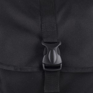 Рюкзак туристический, отдел на шнурке, 3 наружных кармана, цвет чёрный