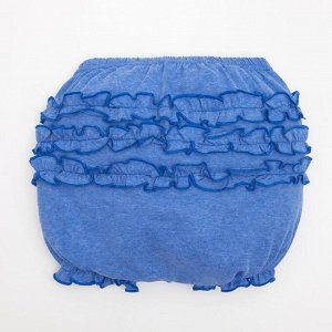 Трусы-шорты для девочки «Полевые цветы», рост 74 см (48), цвет голубой