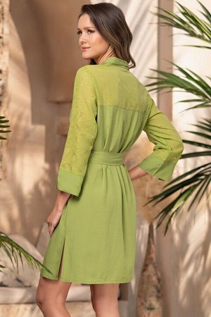 Oasis 1627 Цвет: Зеленый
Состав: вискоза 100%
Страна: Италия
Бренд: Mia-Amore

Рубашка Mia-Amore из 100% тканной вискозы с полупрозрачными вставками. Длиной чуть выше колена и рукавом длиной 7/8. По