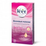 VEET Восковые полоски для чувствительных участков тела (линия бикини и область подмышек) с ароматом бархатной розы и эфирными ма