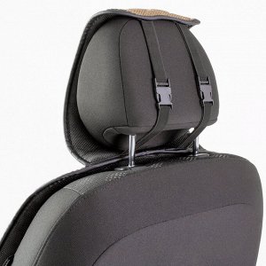 Накидки на передние сиденья CarPerformance, 2 шт. материал  fiberflax (лен), крупное плетение, прострочка ромб, поролон 10 мм., противоскользящая подкладка,  , бежевый