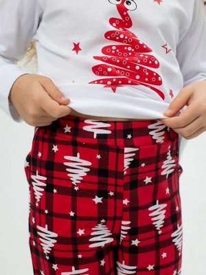 Пижама детская, модель 324, трикотаж (Змейка, красный)