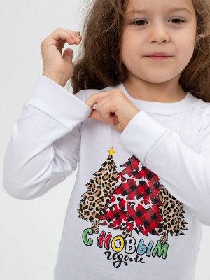 Пижама детская, модель 324, трикотаж (Нарядные ёлочки)
