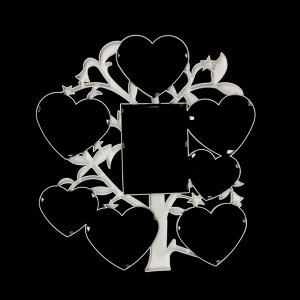 Фоторамка "Дерево любви" на 8 фото 13х18 см, 10х10 см, 12х12 см, белая