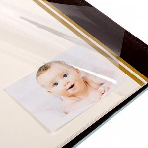 Фотоальбом с вышивкой в подарочной коробке "Самый лучший малыш", экокожа, 20 магнитных листов