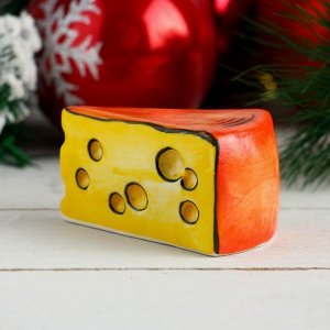 Сувенир «Сыр с мышью», 4-7,5 см, цвет, гжель