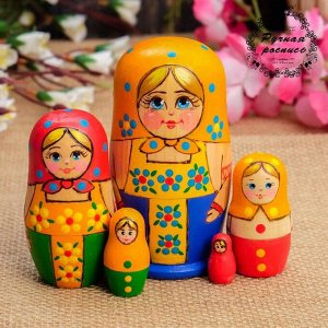 Матрёшка «Катерина», с выжиганием, 5 кукольная, 11х6,5х5,5 см