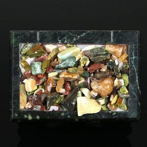 Ларец "Самоцветы" 11х8,5х7 см, натуральный камень, змеевик