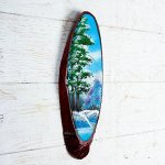 Панно на спиле &quot;Зима&quot;, 27-31 см, каменная крошка, вертикальное
