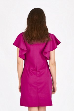 Женское платье мини малиновый 2719 размер 44