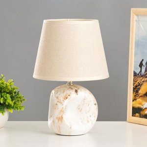 Лампа настольная керамика Е14 40 Вт 220 В «Песчаное время» под мрамор 30x19.5x19.5 см RISALUX