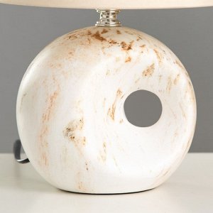 Лампа настольная керамика Е14 40 Вт 220 В «Песчаное время» под мрамор 30x19.5x19.5 см RISALUX
