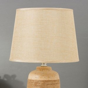 Настольная лампа с абажуром RISALUX, 16351/1, E14, 40 Вт, бежевый, 22x22x37 см