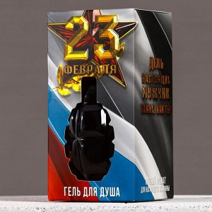 Гель для душа HARD LINE «С 23 Февраля», 250 мл, аромат цитруса
