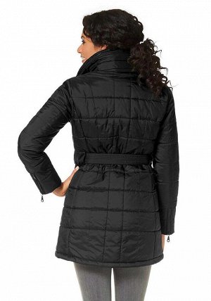 1r Пальто, черное BOYSENS Стеганое пальто со спрятанным капюшоном в воротнике. Замерзнуть просто невозможно! Регулируемый ремень с большой пряжкой. Большие карманы на молнии. Теплое пальто подчеркиваю