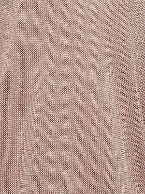 1к Linea Tesini  Пуловер, бежевый  Изысканный стиль и широкая форма. Гламурный образ с золотистым люрексом. Обрамляющий фигуру силуэт с широким треугольным вырезом, широкими плечами и длинными рукавам