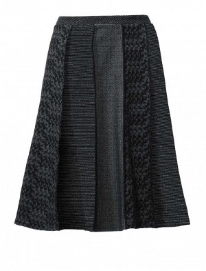 1r Юбка, серая Linea Tesini Звезда моды с разными узорами. Слегка расклешенная юбка со вшитым поясом, продольными строчками и потайной молнией сзади. Длина ок. 56 см. Высококачественный материал из 67