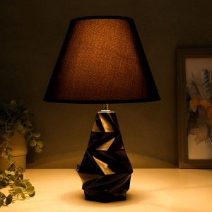 Лампа настольная 16028/1BK E14 40 Вт черный мрамор 24.5x24.5x37 см RISALUX