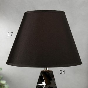 Лампа настольная 16028/1BK E14 40 Вт черный мрамор 24.5x24.5x37 см RISALUX