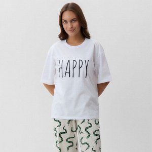 Пижама новогодняя женская (футболка и брюки) KAFTAN "Змеи" размер