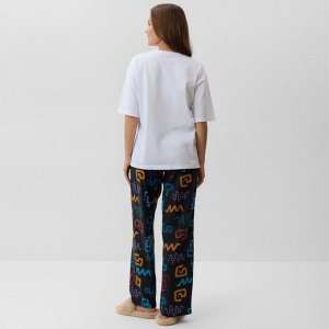 Пижама новогодняя женская (футболка и брюки) KAFTAN "Змейки" размер