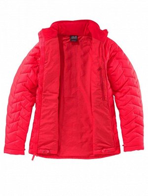 1r Куртка, красная Jack Wolfskin Утепленная куртка от Jack Wolfskin греет в любую погоду. Утеплитель Microguard Maxloft QMC быстро сохнет. Слегка приталенная форма в виде блузона с воротником-стойкой 