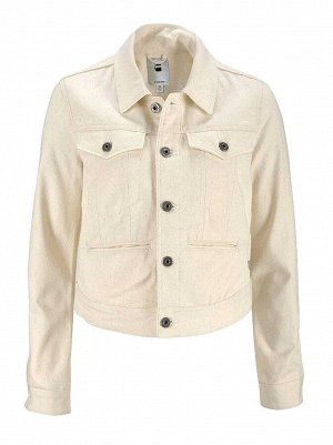 1r Куртка, охра G-STAR RAW Типичная джинсовая куртка укороченной формы с нагрудными карманами с клапанами на пуговицах и окантованными карманами. Обрамляющий фигуру силуэт с воротником, застежкой на п