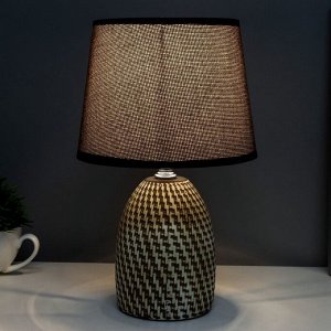 Лампа настольная с абажуром «Рабица коричневый» Е14 18x18x29 см RISALUX