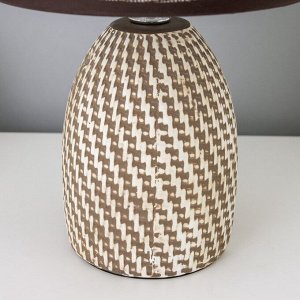 Лампа настольная с абажуром «Рабица коричневый» Е14 18x18x29 см RISALUX
