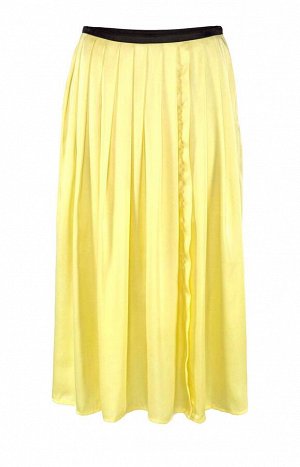 1r Юбка, желтая Aniston Солнечный цвет и модный образ под запах. Вшитый контрастный пояс и складки. Потайная молния сбоку. Длина ок. 73 см. Слегка блестящий сатин из 100% полиэстера, подкладка из 100%