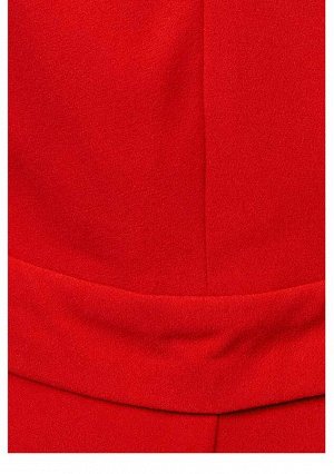 1r Комбинезон, красный Aniston Стильная икона огненного цвета. Изысканный верх под запах спереди. Спинка с маленький разрезом и молнией. Маленький воротник-стойка. Без рукавов. Кокетка. Широкие коротк