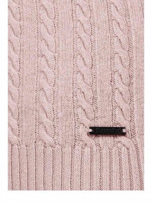 1r Пуловер, розовый Superdry Изысканная основа с косами. Подчеркивающий фигуру силуэт с узким вырезом горловины резиночной вязкой, длинные рукава и края резиночной вязкой. Логотип. Длина ок. 61 см. От