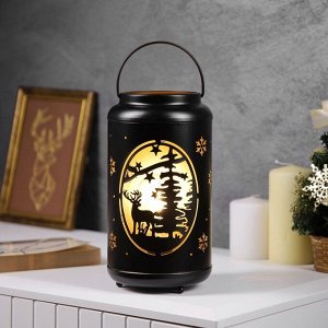 Фигура световая «Олень в лесу», 12.3x23 см, 1 LED. батарейки АААх3(не в компл.), свечение тёплое белое
