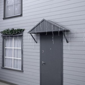 Гирлянда «Бахрома» 6 ? 0.7 м, IP44, УМС, белая нить, 120 LED, свечение тёплое белое, 220 В
