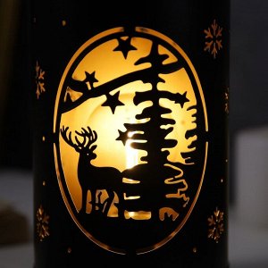 Фигура световая «Олень в лесу», 12.3x23 см, 1 LED. батарейки АААх3(не в компл.), свечение тёплое белое