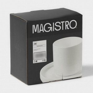 Чайная пара Magistro Modern, 220 мл, 15?15?8 см, фарфор, белая