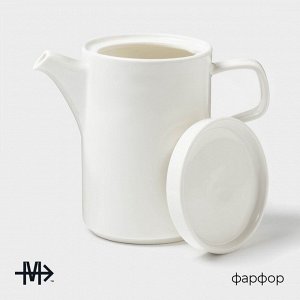 Заварочный чайник Magistro Modern, 960 мл, 19,5?11?18 см, фарфор, белый