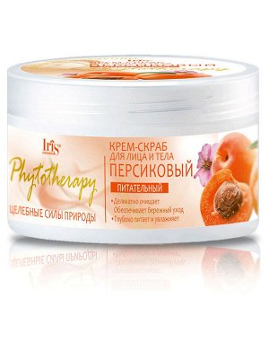 ИРИС "PHYTOTHERAPY" Крем-скраб для лица и тела питательный Персиковый,банка 180мл