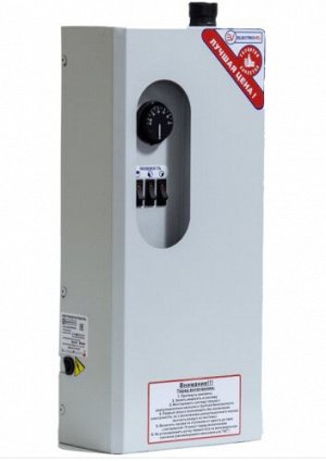 Электрокотел ElectroVel-6А (6кВт, 220/380В, авт.вкл), нижний вход, ТЭН - чёрн. сталь