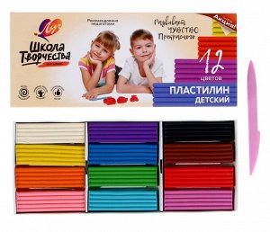 Пластилин 12цв "Луч" Школа творчества