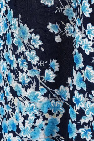 #69364 Платье Синий/голубые цветы